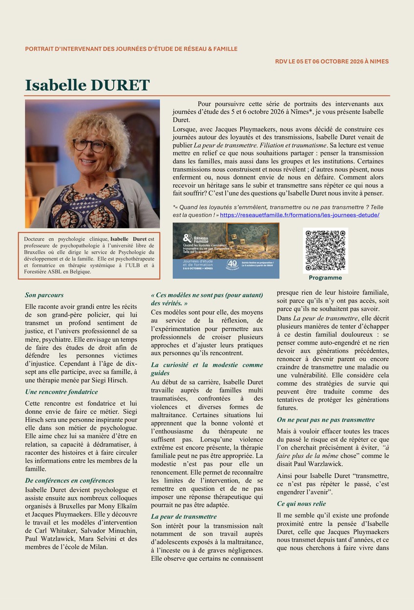 Portrait d’Isabelle Duret